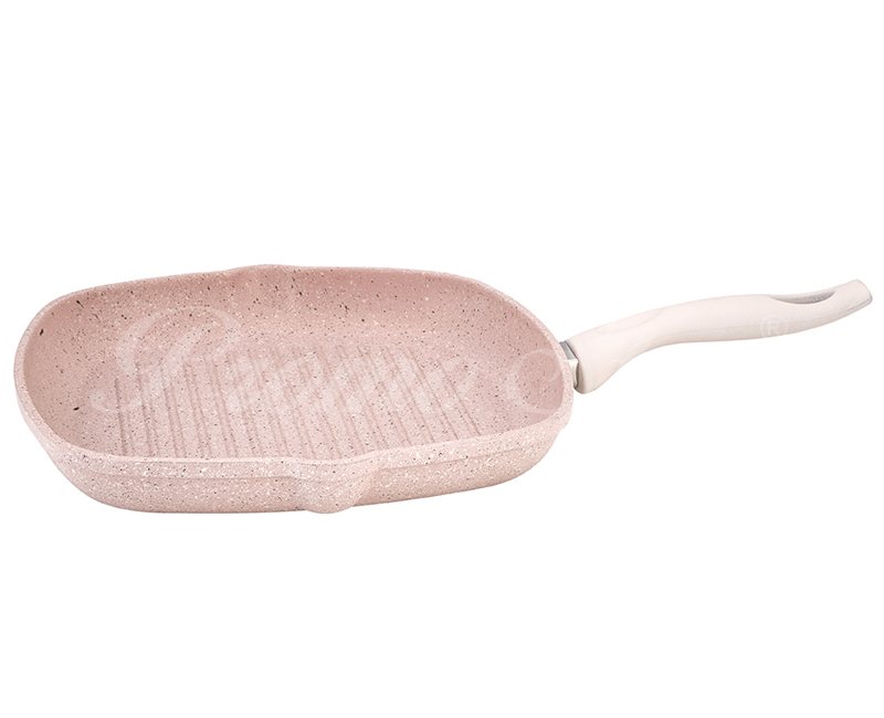 28x28 cm Cast Pink Square Frying Pan