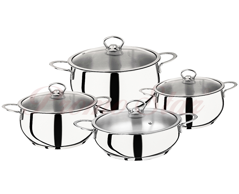 Bergama Cooking Pot Set – 8 Pieces